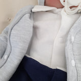 My Little Lord Fauntleroy Blue/Grey/Cream Outfit