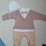 Little Thumper Gentleman Onesie in Beige/Baked milk