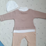 Little Thumper Gentleman Onesie in Beige/Baked milk