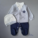 My Little Lord Fauntleroy Blue/Grey/Cream Outfit