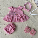 Little Thumper Muslin Blossom Set pink