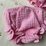 Little Thumper Muslin Blossom Set pink