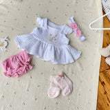 Little Thumper Muslin Blossom Set white