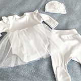 Little Thumper White Blossom Tutu Set